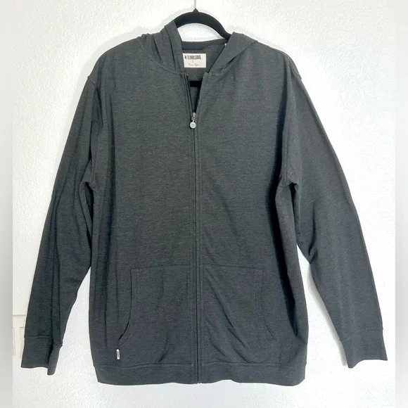 Linksoul Men's Charcoal Hoddie Zip-Up Lightweight jacket with pockets - Picture 1 of 10